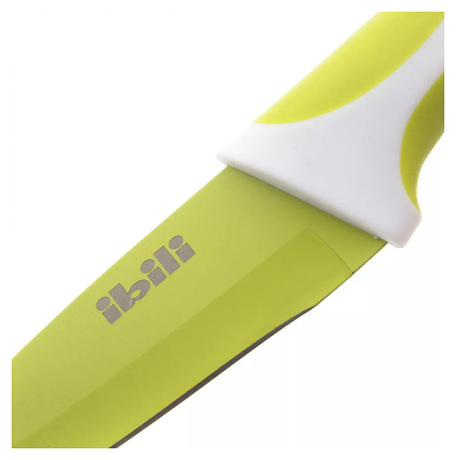 Нож кухонный IBILI 727608 с лезвием 8,5 см с ножнами зеленый