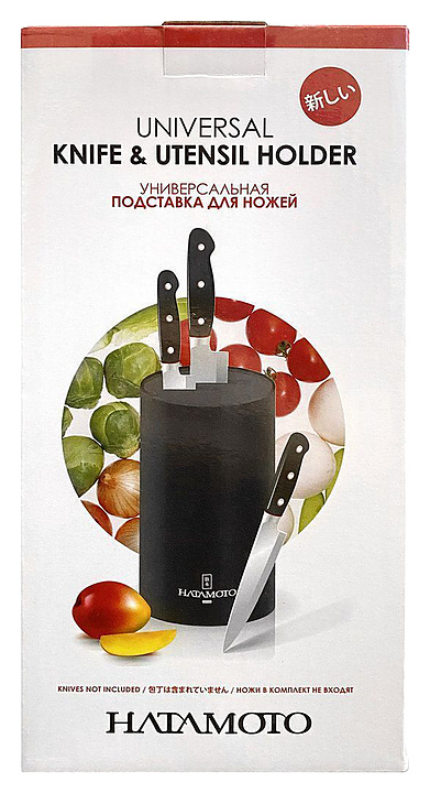 Подставка универсальная для ножей Hatamoto PWBS-15D-BLK