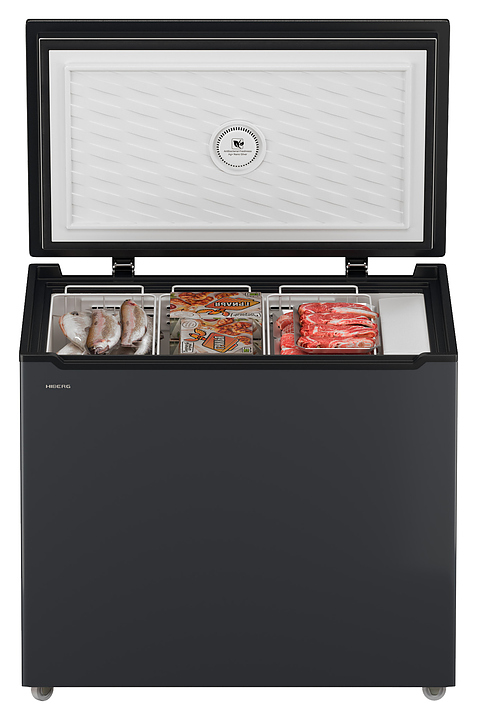 Ларь морозильный Hiberg PF 25 NFXd темно-серый