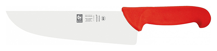 Нож для мяса ICEL Safe 28400.3191000.290 с широким и толстым лезвием, 290 мм, красный