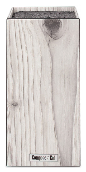 Подставка для ножей ComposeEat Fashion PDN112058OA4 11x11x24 см, белое дерево