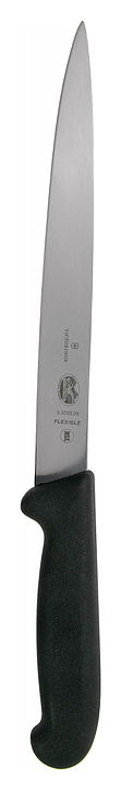 Нож филейный Victorinox 5.3703.20 Fibrox l=20 см (нерж. сталь / фиброкс) гибкое лезвие с черной ручкой