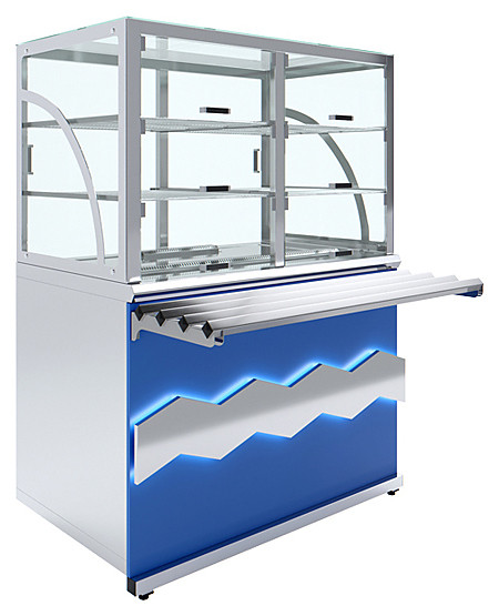Прилавок холодильный Luxstahl ПХК (С)-1200 Premium Elektra