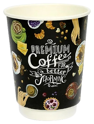 Стакан бумажный Флексознак 250 мл Premium Coffee (500 шт.)