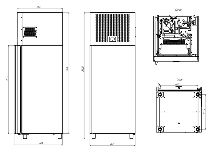 Шкаф шоковой заморозки POLAIR CRt20T-G (с тележкой)