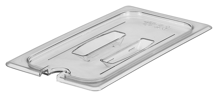 Крышка для гастроемкости Cambro 40CWCHN 135 GN 1/4 (265х162) с отверстием для ложки, поликарбонат