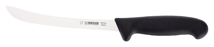 Нож разделочный для рыбы Giesser 2275 18 L=18 см (нерж. сталь / пластик) с черной рукояткой
