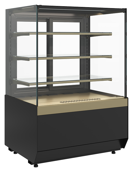 Витрина кондитерская Carboma KC70 VM 1,3-1 Light версия 2.0 (9005/0109, Bronze)