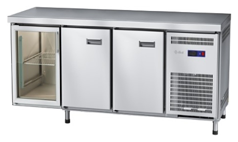 Стол холодильный Abat СХС-70-02 (2 двери, 1 дверь-стекло, без борта)