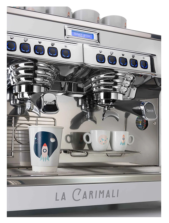 Кофемашина Carimali Bubble BU-E2-H-02 2 Gr высокие группы+экономайзер, белая