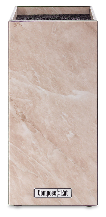 Подставка для ножей ComposeEat PDN103020OA4 10х10х23 см, мрамор бежевый