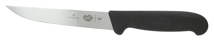 Нож для разделки Victorinox 5.2803.15 Fibrox l=15 см (нерж. сталь / фиброкс) с черной ручкой