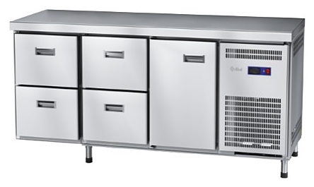 Стол холодильный Abat СХС-60-02 (1 дверь, 4 ящика, без борта)