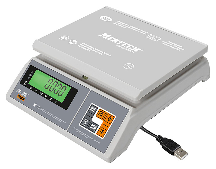 Весы настольные Mertech M-ER 326 AFU-6.01 "Post II" LCD USB-COM