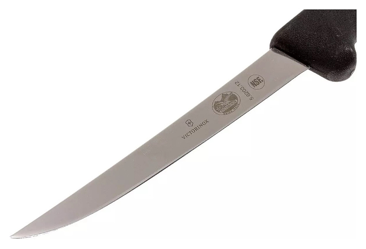 Нож обвалочный Victorinox 5.6203.15 Fibrox l=15 см (нерж. сталь / фиброкс) с черной ручкой