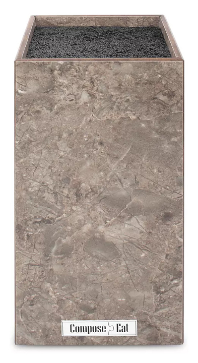 Подставка для ножей ComposeEat PDN104035OA4 10х10х23 см, мрамор коричневый