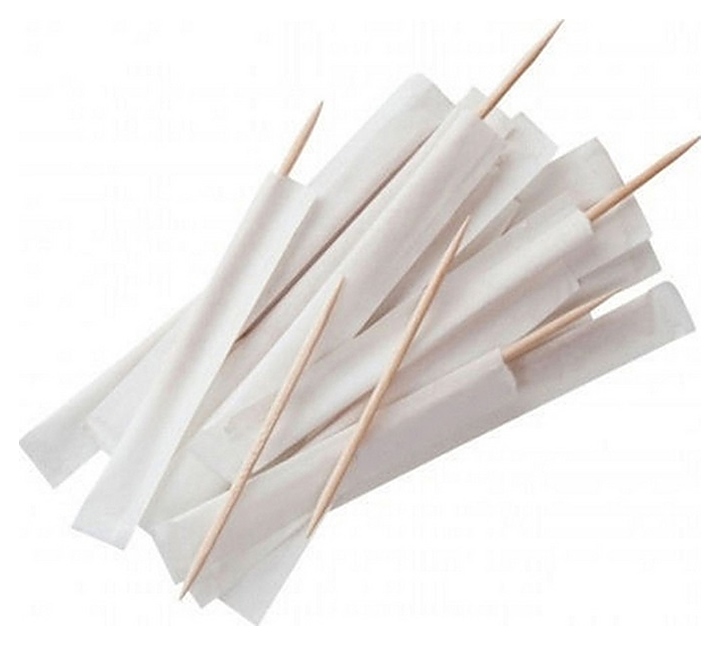 Зубочистки VIATTO BT-3 бамбук в индивидуальной бумажной упаковке (1000 шт.)