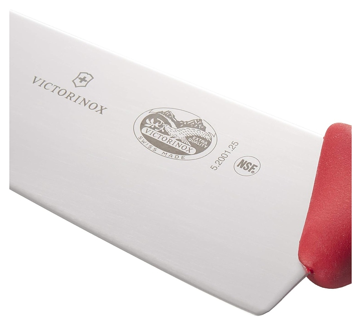 Шеф-нож поварской Victorinox 5.2001.25 Fibrox l=25 см (нерж. сталь / фиброкс) с красной ручкой
