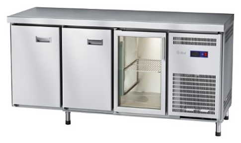Стол холодильный Abat СХС-70-02 (1 дверь-стекло, 2 двери, без борта)