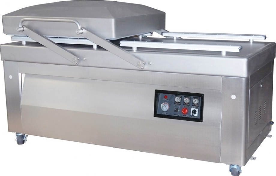 Упаковщик вакуумный Hualian HVC-820S/2B-G (нерж. сталь) с функцией газонаполнения