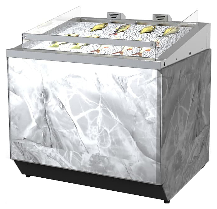 Витрина холодильная ЧЗТО Celestium рыба на льду с генератором тумана XL 1100