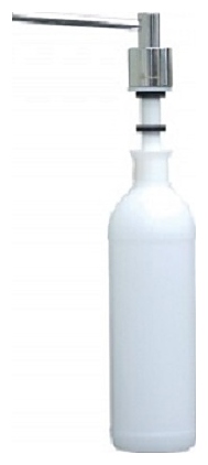 Дозатор для жидкого мыла Merida DWP103 встраиваемый в столешницу, с полированным цилиндром