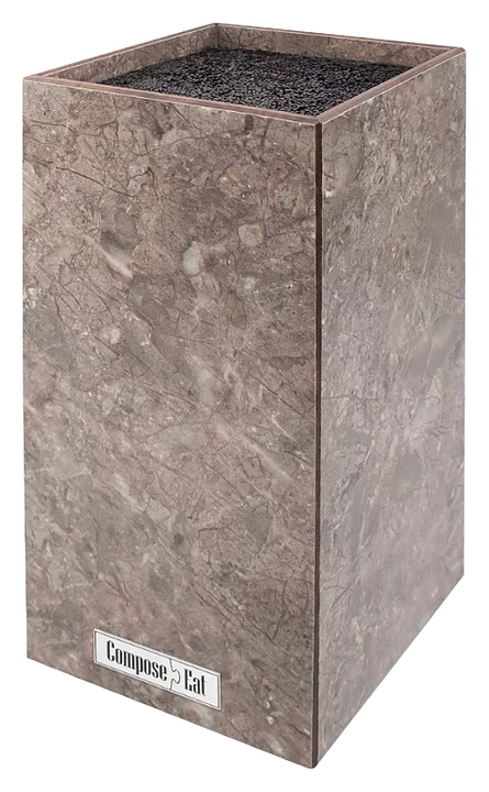 Подставка для ножей ComposeEat PDN104035OA4 10х10х23 см, мрамор коричневый