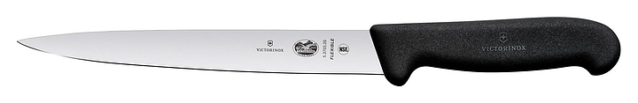 Нож филейный Victorinox 5.3703.20 Fibrox l=20 см (нерж. сталь / фиброкс) гибкое лезвие с черной ручкой