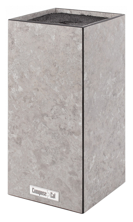 Подставка для ножей ComposeEat Fashion PDN114057OA4 11x11x24 см, белый мрамор