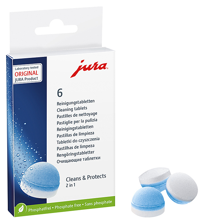 Таблетки очищающие Jura 3-х фазовые, 6 шт