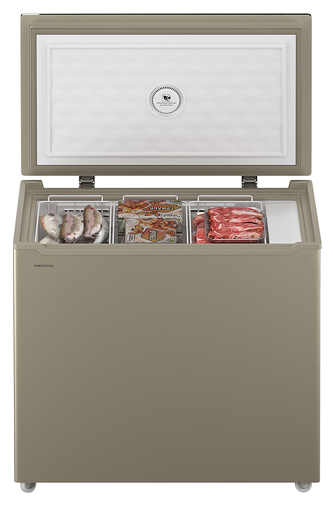 Ларь морозильный Hiberg PF 25 NFG золотистый